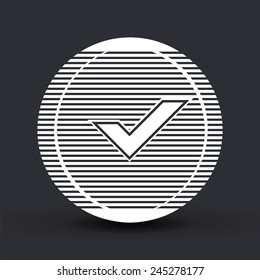 Check mark. Flat design style. Made vector illustration