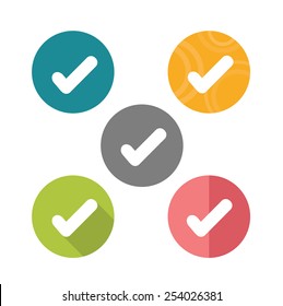 Check mark flat icon