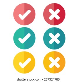 Check mark flat icons 
