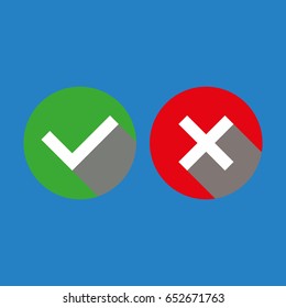 Check mark flat style icon vector eps10. Check mark icon