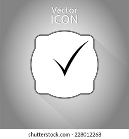 Check mark. Flat style. Made in vector