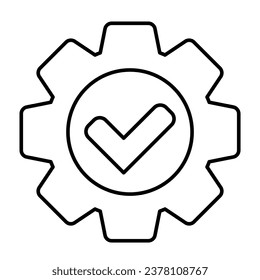 Marcar el icono de la marcha, el icono de la línea vector con trazo identificable.