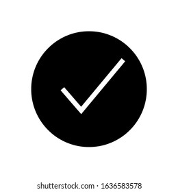 check mark glyph vector icon - ui icon vector