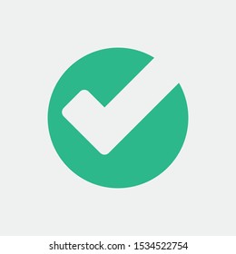 Check mark green line icons. Vector illustration. - Vector