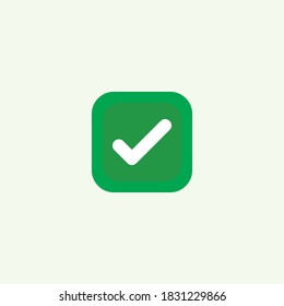 Check mark green line icons. Vector illustration. eps - Vector