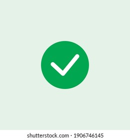 Check mark green line icons. Vector illustration. - Vector