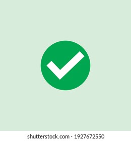 Check mark green line icons. Vector illustration. - Vector