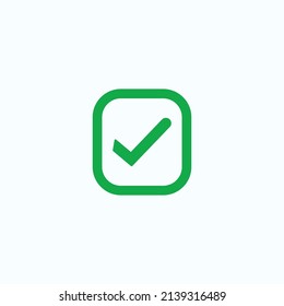 Marcar iconos de línea verde. Ilustración vectorial. - Vector