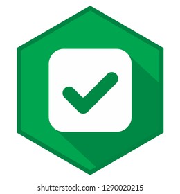  Check mark green vector icon illustration