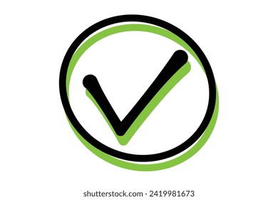Check Mark Highlight Note Sticker Design