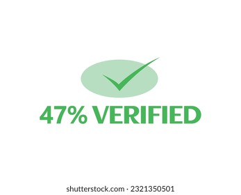 
Markensymbol mit 47 % Verified icon Beschriftung und Briefmarke fantastische Vektorgrafik-Vektorgrafik-Vektorgrafik mit Grün markieren
Farbkombination auf weißem Hintergrund
