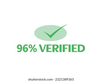 Markensymbol mit 96 % Verifiziertem Symbol Zeichen und Briefmarke fantastische Vektorgrafik-Vektorgrafik mit Grün markieren
Farbkombination auf weißem Hintergrund