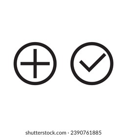 Check mark icon. Accept or decline icon flat trendy style illustration on white background..eps