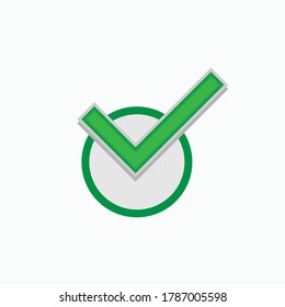 Check Mark Icon. Agree Symbol - Vector.