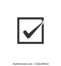 Check Mark Icon. Approval Illustration As A Simple Vector Sign & Trendy Symbol for Design and Websites, Presentation or Mobile Application. Check List 
Flat & Trendy Logo Template.