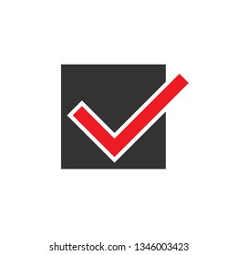 Check Mark Icon. Approve or Aggree Illustration As A Simple Vector Sign & Trendy Symbol for Design and Websites, Presentation or Mobile Application.  