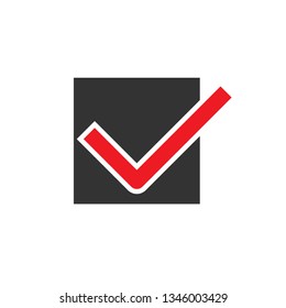 Check Mark Icon. Approve or Aggree Illustration As A Simple Vector Sign & Trendy Symbol for Design and Websites, Presentation or Mobile Application.  