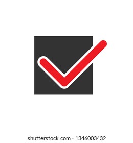 Check Mark Icon. Approve or Aggree Illustration As A Simple Vector Sign & Trendy Symbol for Design and Websites, Presentation or Mobile Application.  