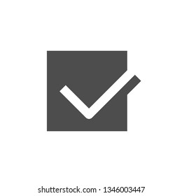 Check Mark Icon. Approve or Aggree Illustration As A Simple Vector Sign & Trendy Symbol for Design and Websites, Presentation or Mobile Application.  