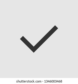 Check Mark Icon. Approve or Aggree Illustration As A Simple Vector Sign  Trendy Symbol for Design and Websites, Presentation or Mobile Application.  