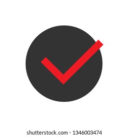 Check Mark Icon. Approve or Aggree Illustration As A Simple Vector Sign & Trendy Symbol for Design and Websites, Presentation or Mobile Application.  