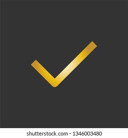 Check Mark Icon. Approve or Aggree Illustration As A Simple Vector Sign & Trendy Symbol for Design and Websites, Presentation or Mobile Application.  