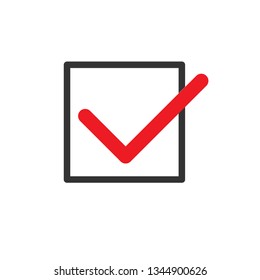 
Check Mark Icon. Approve or Agree Illustration As A Simple Vector Sign and Trendy Symbol for Design and Websites, Presentation or Mobile Application.