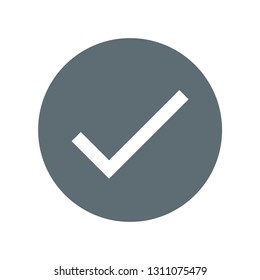Check mark icon. Approve symbol. Check mark shape. Tick icon
