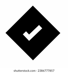 Markierungssymbol mit schwarz-weißem Hintergrund