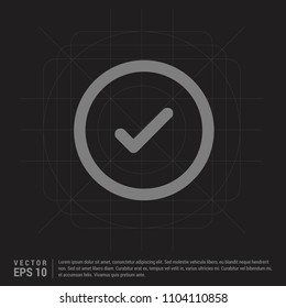 Check mark icon - Black Creative Background