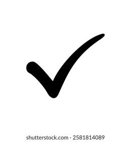 Check Mark Icon in black. editable color
