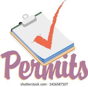 Check mark icon in Blank Form Document , vector illustration.