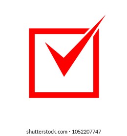  Check mark icon in a box. Check list button icon