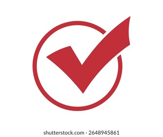  Marque el icono de marca en un cuadro. Icono de Botón de la lista de verificación Ilustración vectorial roja y negra. Vector de Plantilla de icono de marca de verificación creativa. Verde.