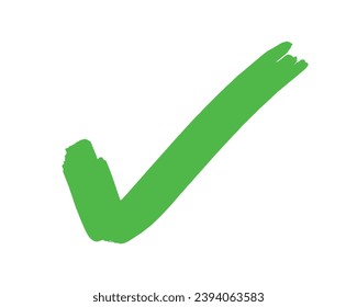Check Mark Icon in brush strokes shape vector design, eps
