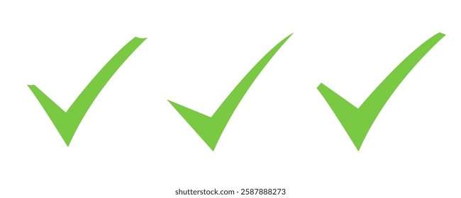 check mark icon button. check box icon with right and wrong buttons and yes or no checkmark icons in green tick box and red cross green color. Done. Tick check mark icon vector illustration. eps 10