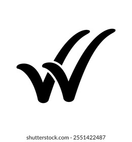 Check mark icon button set. color editable