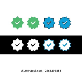 Check mark icon button set. Check box icon with right and wrong buttons and yes or no checkmark icons in green tick box and red cross. Isolated checkmark symbol, right and wrong sign concept.