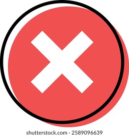 Check mark icon button set. Check box icon with right and wrong buttons and yes or no checkmark icons in green tick box and red cross. Line flat style. Vector illustration. Vector icons