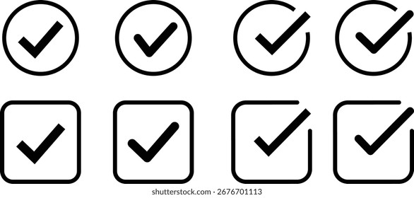 check mark icon button set, Check mark and cross mark icons, check box icon with right and wrong buttons, PNG transparent background
