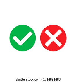 Check Mark Icon, Checked, Yes And No Icon Editable. Vector Illustration
