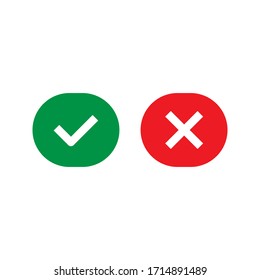 Marcar icono, activado, sí y no se puede editar ningún icono. ilustración vectorial