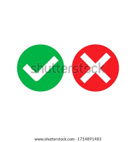 Check Mark Icon, Checked, yes and no icon editable. vector illustration