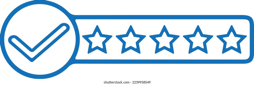 Check mark icon, checklist icon blue vector