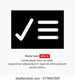 Check Mark icon. Checklist icon vector isolated.