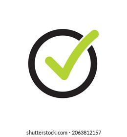 Check Mark Icon Circle Check List Stock Vector (Royalty Free ...