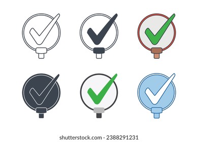 Check Mark icon collection with different styles. Check Mark icon symbol vector illustration isolated on white background