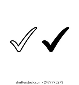 Icono de marca de verificación editable en color