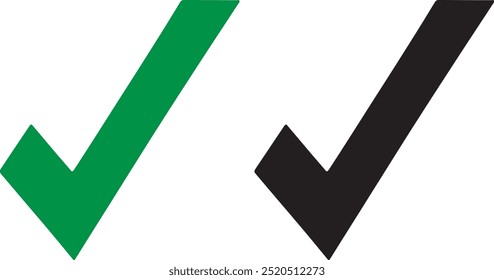Check Mark Icon color editable vector file