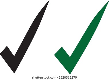 Check Mark Icon color editable vector file